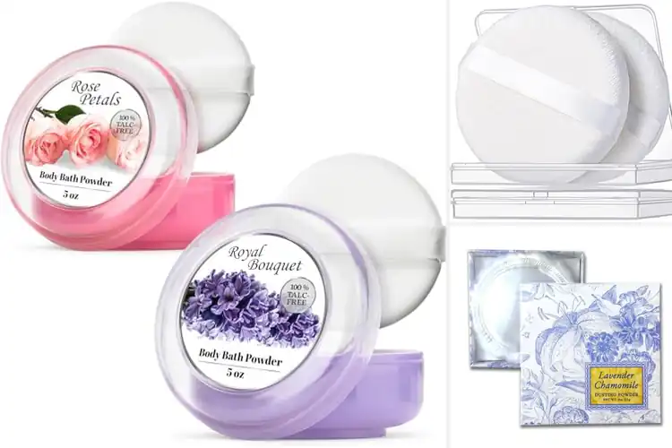 Detailed view of Best After Bath Powder Puff: Soft, Fresh Skin