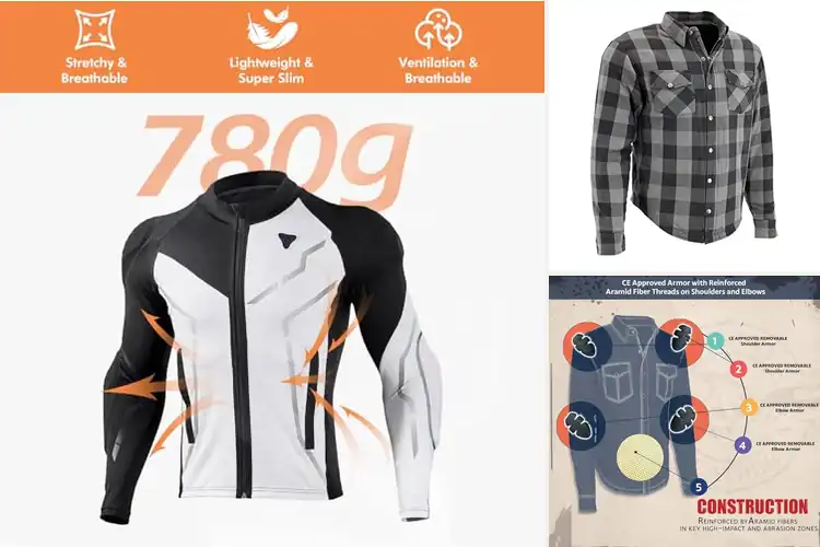 Detailed view of Best Armored Motorcycle Shirts