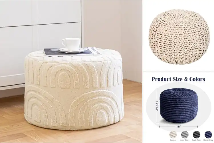 Detailed view of Best Bedroom Poufs: Top 10 Cozy & Chic Picks for Your Space
