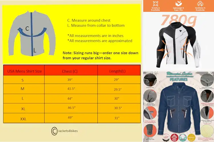 Detailed view of Best Black Armored Motorcycle Shirts