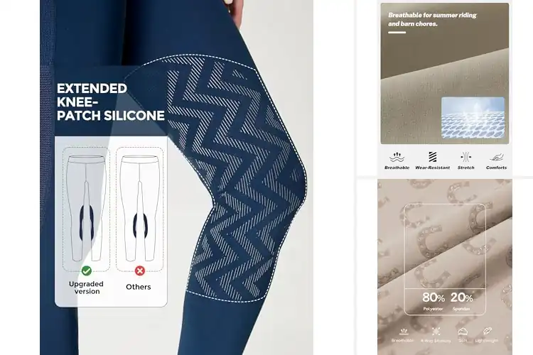 Detailed view of Best Breathable Breeches