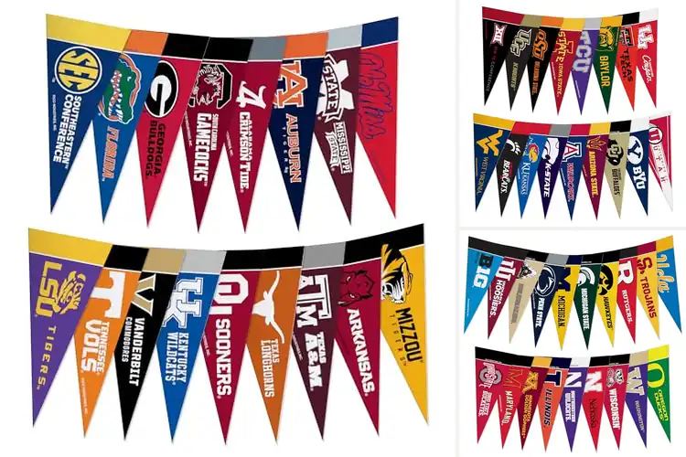 Detailed view of Best College Sports Pennants