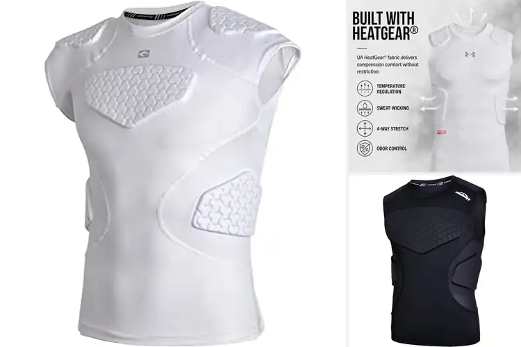 Detailed view of Best Compression Padded Shirts