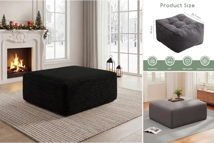 Detailed view of Best Corduroy Ottomans