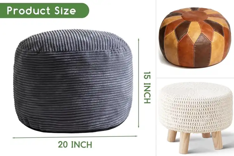 Detailed view of Best Decorative Pouf Ottomans
