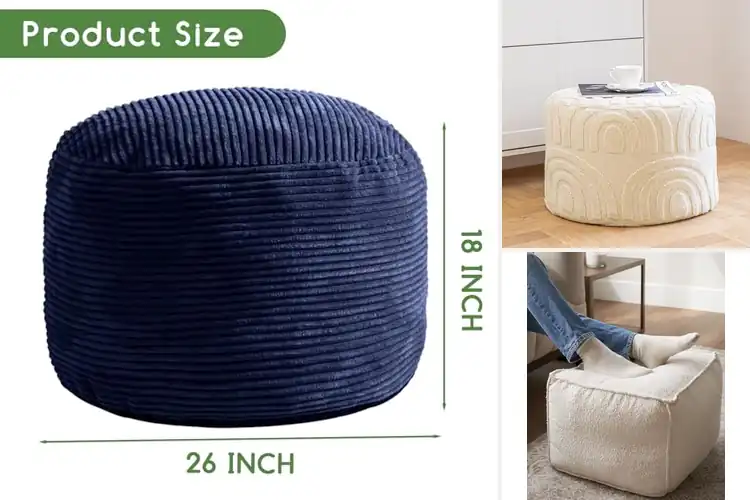 Detailed view of Best Easy-Care Pouf Ottomans