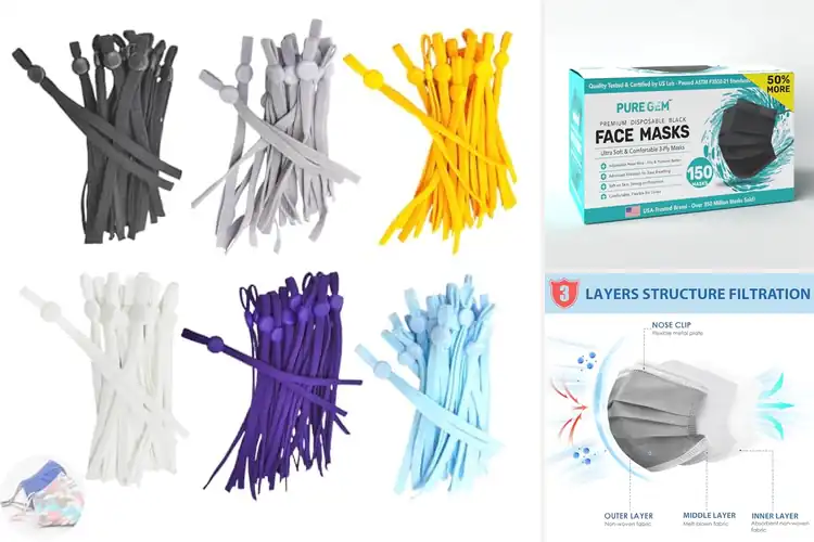 Detailed view of Best Elastic Earloop Face Masks