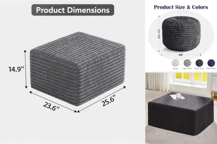 Detailed view of Best Foam Ottomans for Cozy, Supportive Living