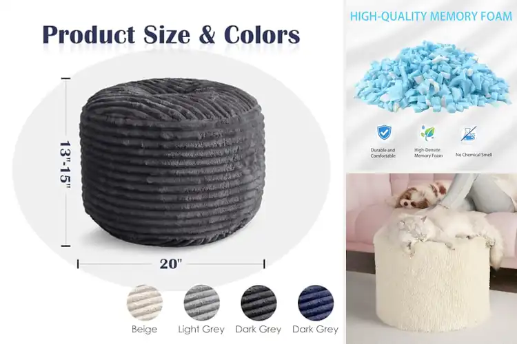 Detailed view of Best Foam Poufs: 10 Top Picks for Ultimate Comfort & Style