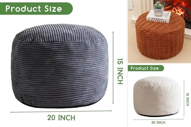 Detailed view of Best Foot Stool Poufs