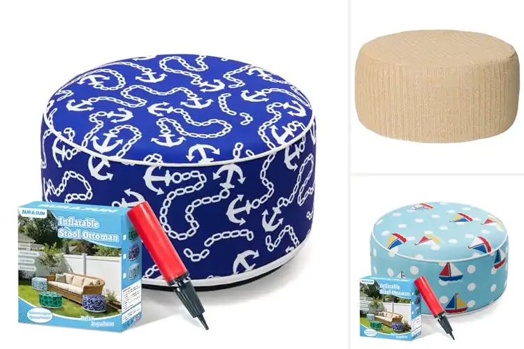 Detailed view of Best Handle Portable Pouf