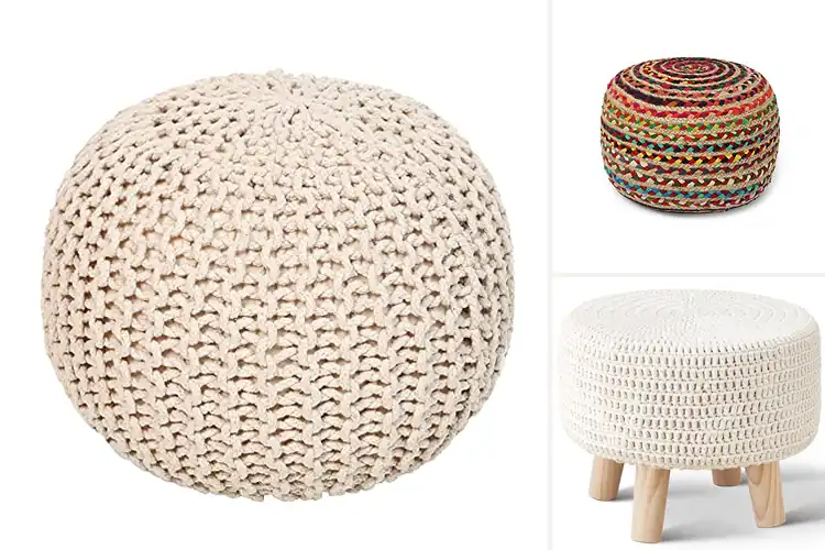 Detailed view of Best Home Decor Poufs