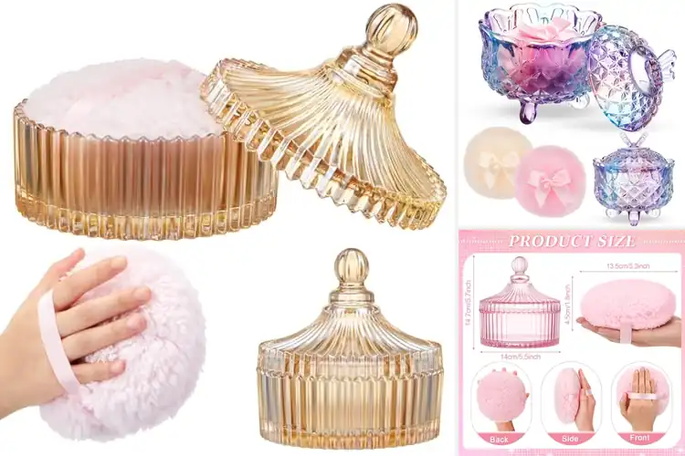 Detailed view of Best Large Powder Puff Containers