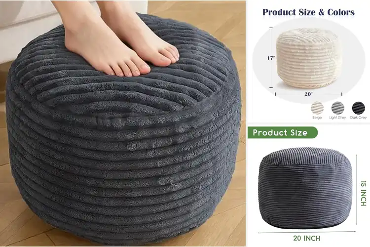 Detailed view of Best Lightweight Pouf Ottomans