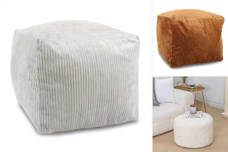 Detailed view of Best Machine Washable Cover Pouf