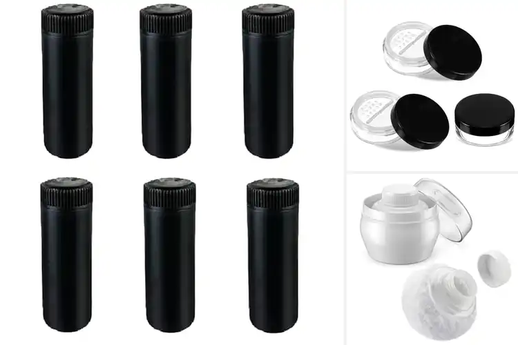 Detailed view of Best Makeup Talcum Containers
