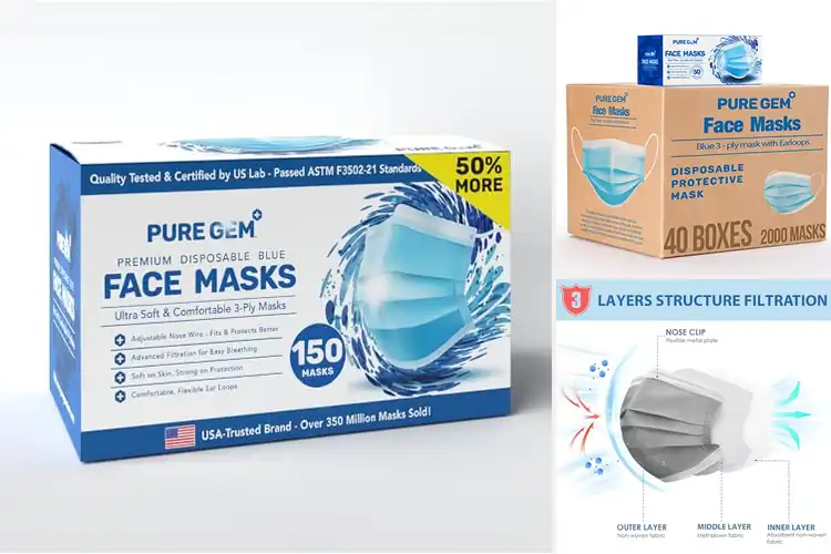 Detailed view of Best Masks With Elastic Earloops