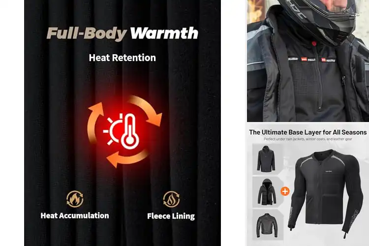 Detailed view of Best Men’s Motorcycle Base Layers: Ride in Comfort & Style