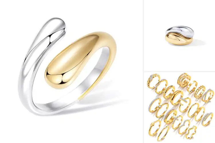Detailed view of Best Mixed Metal Rings