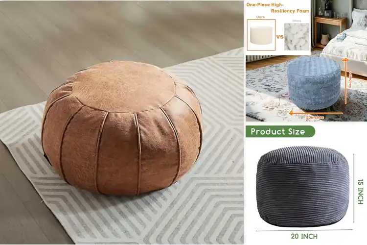 Detailed view of Best Multifunctional Footstool Pouf