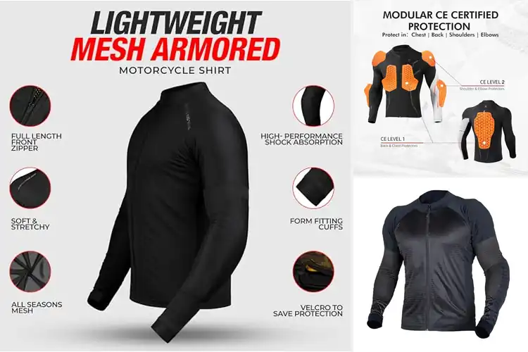 Detailed view of Best Powersports Protective Shirts: Ride Safe, Look Great