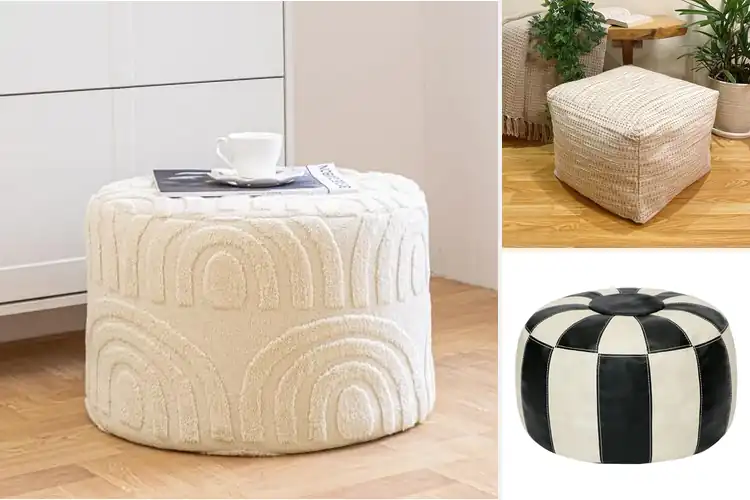 Detailed view of Best Removable Cover Poufs