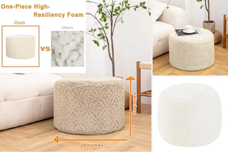 Detailed view of Best Small Space Poufs: 10 Stylish Picks for Cozy Comfort