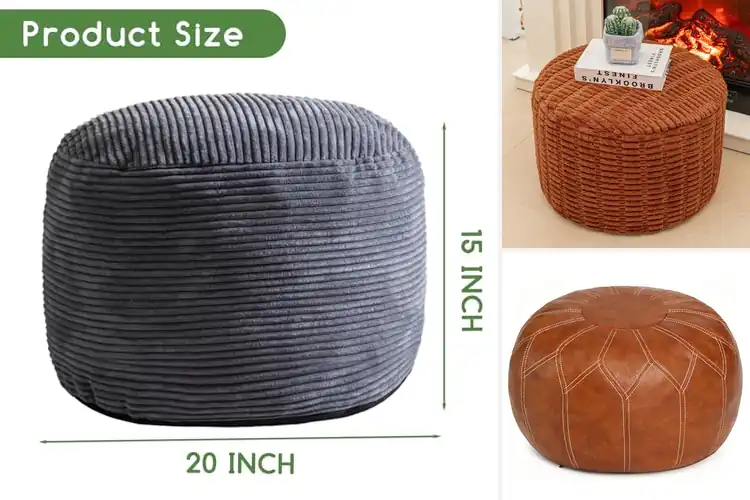 Detailed view of Best Storage Pouf Ottomans