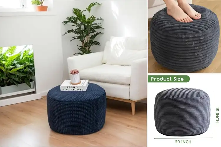 Detailed view of Best Supportive Pouf Ottomans for Ultimate Comfort & Style