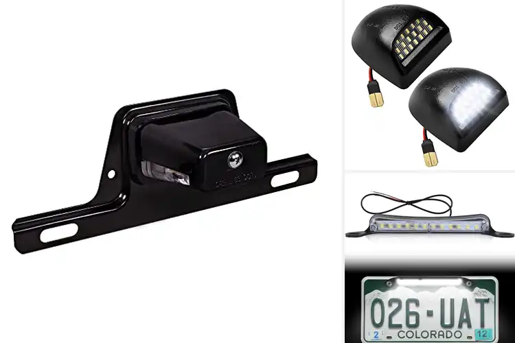 Detailed view of Best Visibility License Plate Lights